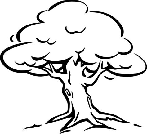 simple tree roots coloring coloring pages