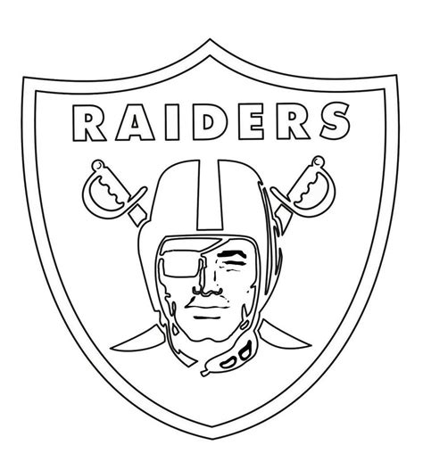 oakland raiders  nfl coloring sheet football coloring pages