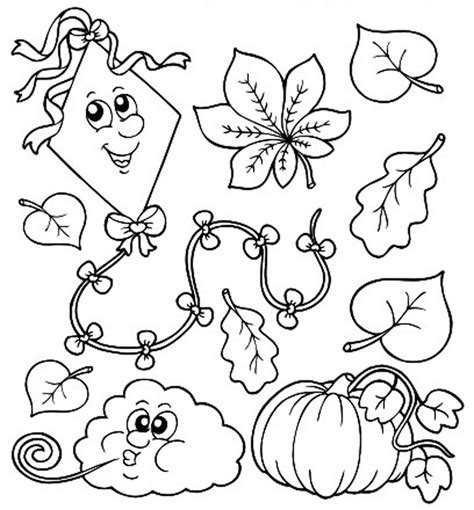 fall leaves coloring pages  kindergarten  getcoloringscom