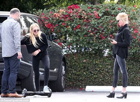 melanie griffith and stella banderas coordinate in black outfits for la outting daily mail online