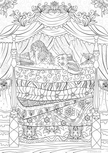 princess   pea coloring book pages printable adult coloring