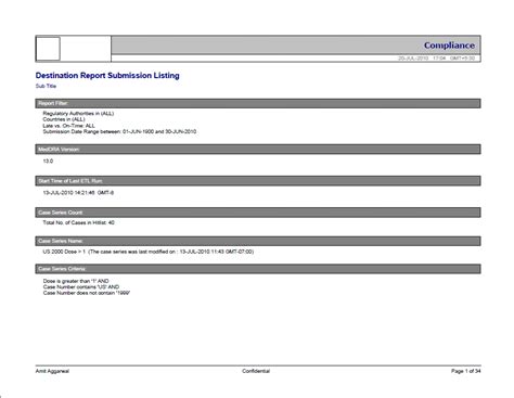 generating standard reports