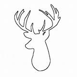 Deer Head Outline Silhouette Printable Reindeer Template Clipart Drawing Coloring Pages Christmas Browning Stencil Canvas Stag Whitetail Cliparts Tattoo Hunting sketch template