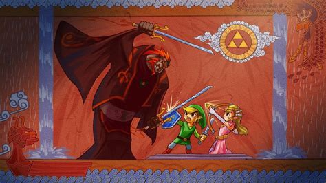 Toon Link Fighting Ganondorf Awesome Zelda Wind Waker Facebook