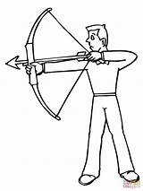 Archer Archery Tiro Arqueiro Arciere Colorir Imprimir Disegnare sketch template