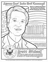 Court Coloring Supreme Kavanaugh Brett Justice Pages Online sketch template