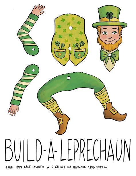 build  leprechaun  printable kids activity  saint patricks day