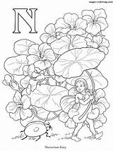 Coloring Fairy Flower Alphabet Pages Fairies Book Magic Letter Nasturtium Drawings Choose Board Letters sketch template