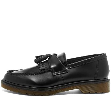 dr martens adrian tassel loafer black polished smooth