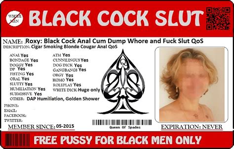 my black cock slut card i m a true bbc anal skank whore 1 pics
