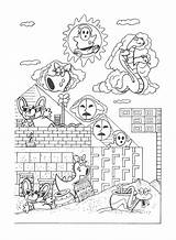 Mario Coloring Super Pages Power Ups Template sketch template