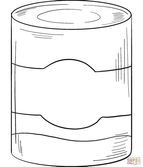 canned food coloring page  printable coloring pages