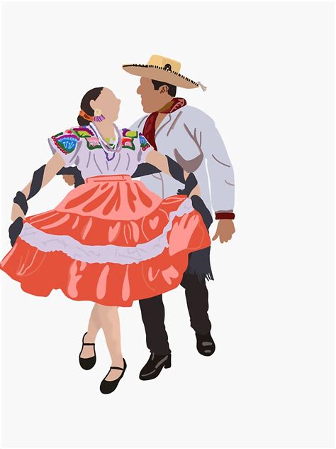 Ballet Folklorico Couple Dancing Sticker For Sale By Theplaceswego