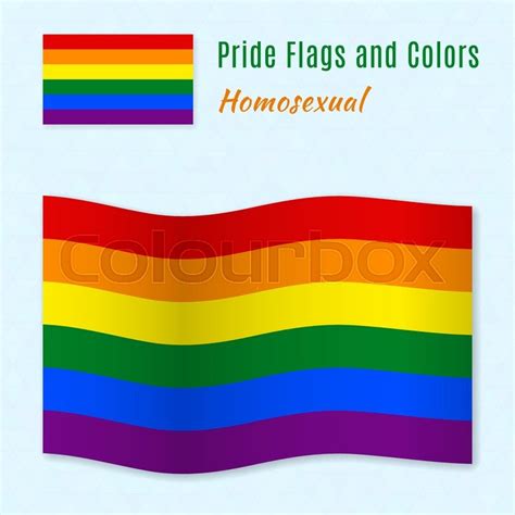 Six Color Rainbow Gay Pride Flag With Correct Color Scheme Both Still