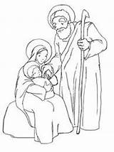 Coloring Holy Family Pages Kids Catholic Jesus sketch template