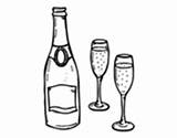 Champagne Coloring Glasses Bottle Glass Drawing Wine Pages Drinks Coloringcrew Getdrawings sketch template