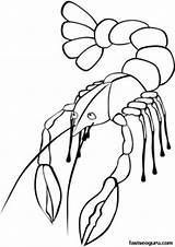 Ocean Printable Coloring Childrens Lobster Print Animal sketch template