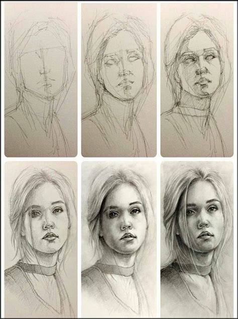 draw portraits tutorials  ideas sky rye design