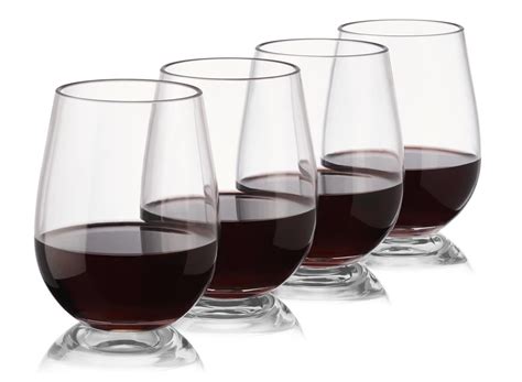 plastic outdoor stemless wine glasses set of 48 unbreakable