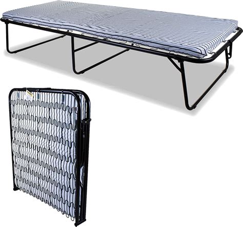 marko furniture single metal folding guest bed visitor compact fold   comfort foam