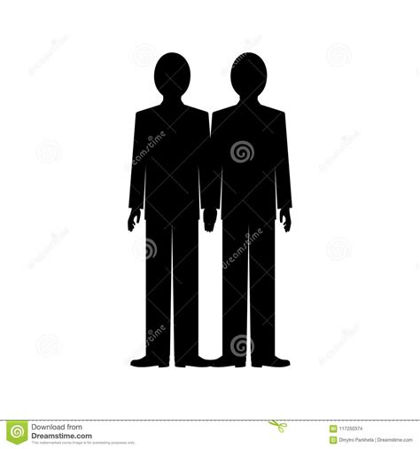 same sex wedding silhouette stock vector illustration of