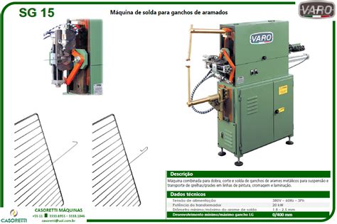 MÁquina De Solda Para Arame Marca Varo Mod Sg 15 Casoretti Máquinas