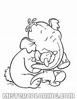 Roo Pooh Hugging sketch template