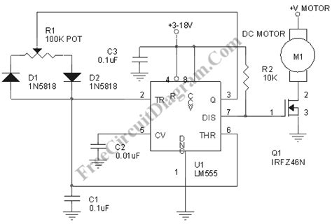 pwm motor control circuit electronic circuit diagram