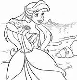 Ariel Disney Coloring Pages Princess Colouring sketch template