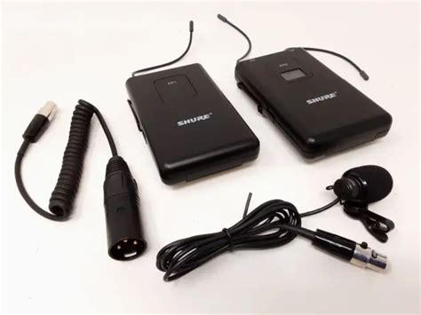 shure fp    mhz bodypack system wfp transmitter fp receiver mic