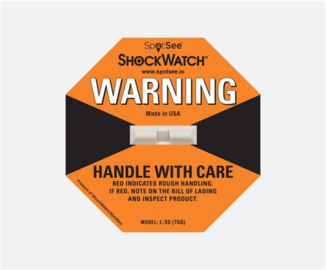 shockwatch label shock  indicator spotsee