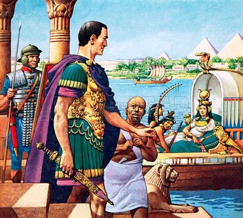 Julius Caesar And Cleopatra Queen Of Egypt 1st Century Bc Stock Image