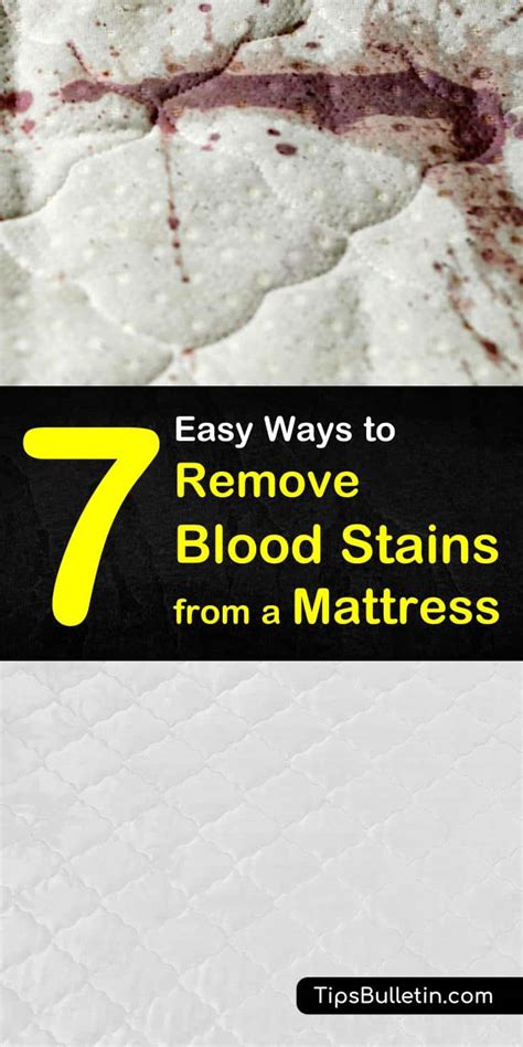 easy ways  remove blood stains   mattress