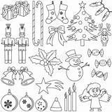 Coloring Elements Christmas Insects Kids sketch template