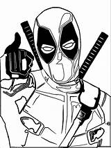 Deadpool Colorare Meilleur sketch template