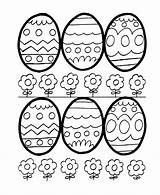 Easter Coloring Egg Eggs Pages Printable Kids Sheets Flowers Print Color Colouring Easy Sheet Simple Activity Book Honkingdonkey Holiday Gif sketch template