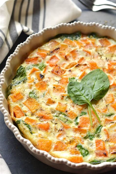 butternut squash spinach breakfast bake {low carb paleo