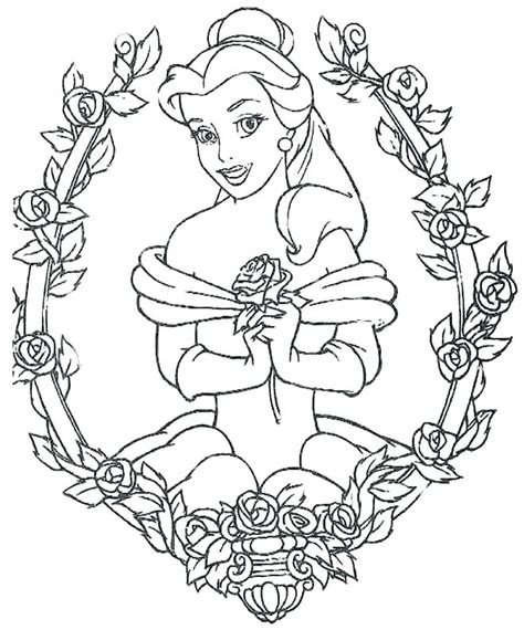 princess coloring pages belle  getcoloringscom  printable
