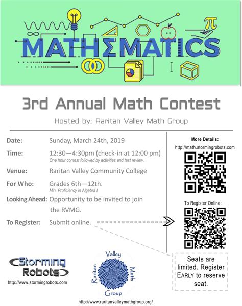 annual math contest raritan valley math group