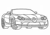 Mercedes Benz Coloring Pages Mclaren Printable Kids Slr sketch template