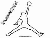 Coloring Pages Basketball Jordan Michael Kids Logo Jersey Air Player Shoes Book Color Sheets Nba Printable Boys Drawing Clip Adults sketch template