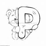 Teddy Bear Alphabet Coloring Pages Letter Sheets Cartoon Colouring Choose Board Drawing Getcoloringpages sketch template