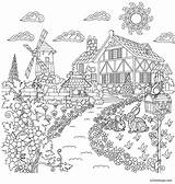 Coloriage Campagne Countryside Zentangle Vent Imprimer Lulu Taupe Coloriages Adults Lululataupe Dessin Vines Adultes Moulin Suivant sketch template
