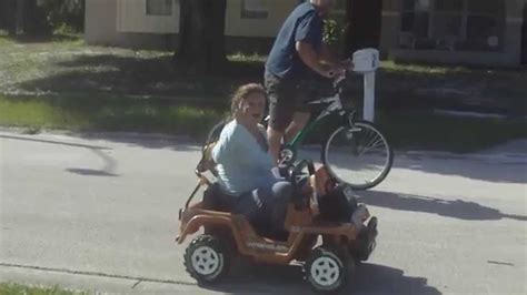 Grown Woman Riding In A Toy Car Youtube