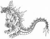 Godzilla Coloring Pages Space Gigan Print Coloring4free Worm Printable Spacegodzilla Scatha Getcolorings Vs Color Monster Sh Deviantart Getdrawings Colorings sketch template