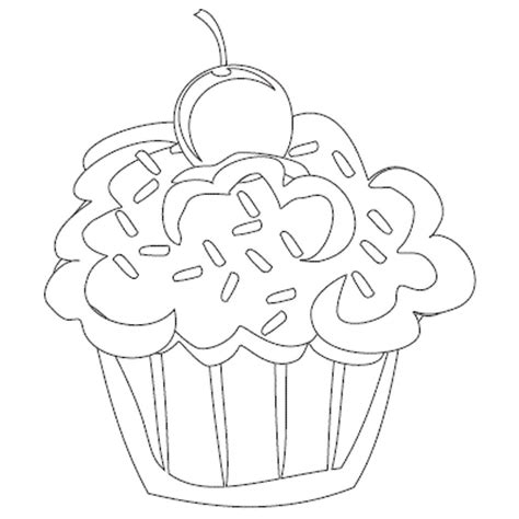 print    cupcake coloring pages