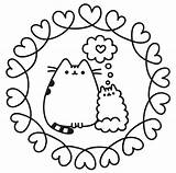 Pusheen Tagged sketch template