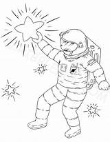 Astronaut Astronauta Astronaute Colorare Astronomy Holding Astronauci Stelle Coloriages Scribblefun sketch template