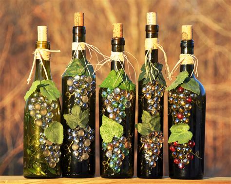 wine bottle recycle craft project crafts  arts ideas
