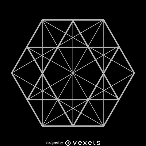 geometric hexagon vector background ocsa